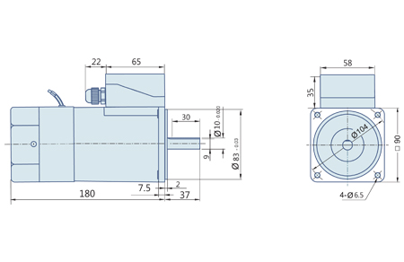 180 Watt : Round AC Induction Motor With Terminal Box