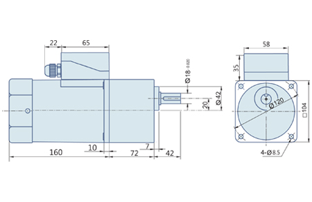 200 Watt : AC Geared Motor With Terminal Box