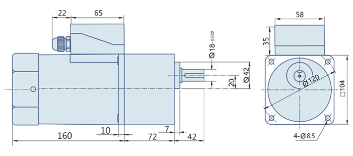 200 Watt : AC Geared Motor With Terminal Box