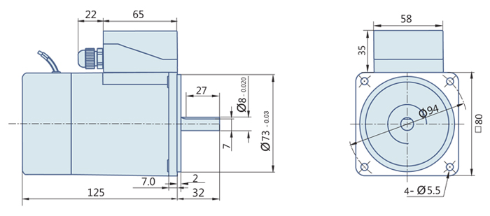 25 Watt : AC Geared Motor With Terminal Box