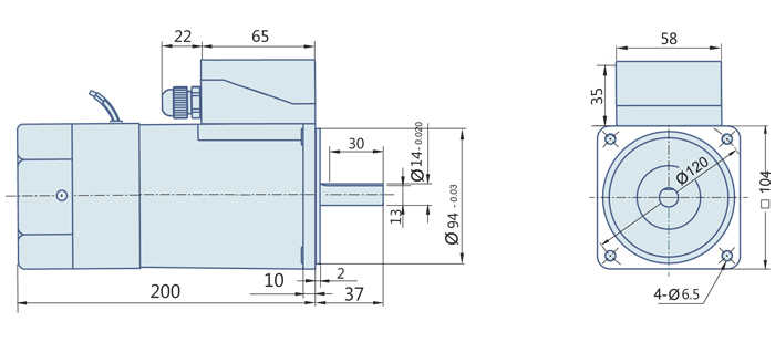 360 Watt : AC Geared Motor With Terminal Box