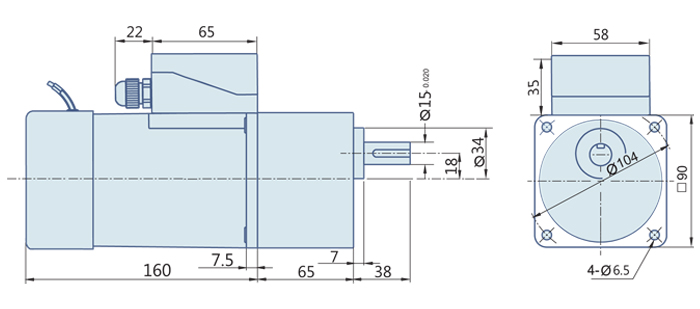 Electromagnetic Brake Motor 25 watt