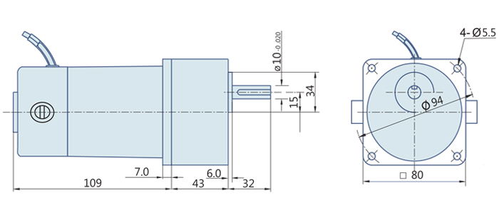 40 Watt : DC Geared Motor