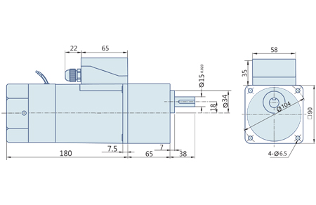 60 Watt : AC Geared Motor With Terminal Box