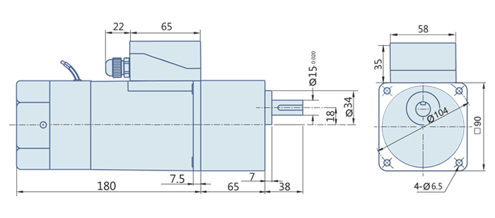 60 Watt : AC Geared Motor With Terminal Box