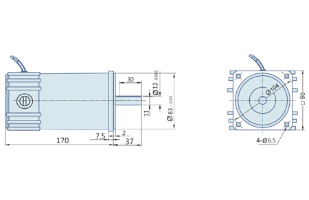 90 Watt : PMDC Motor