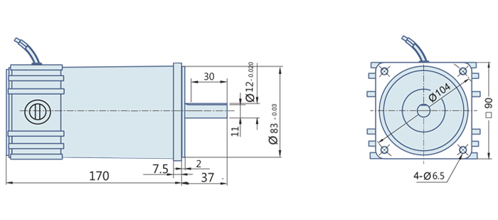 90 Watt : PMDC Motor